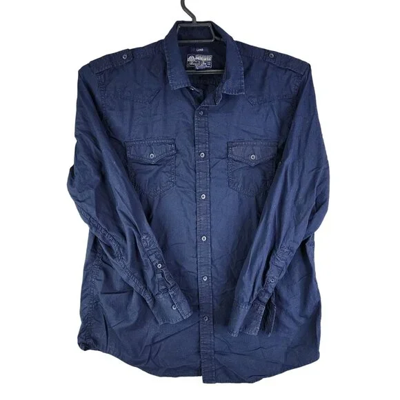 American Rag Shirts Mens Blue American Rag Shirt Long Sleeve